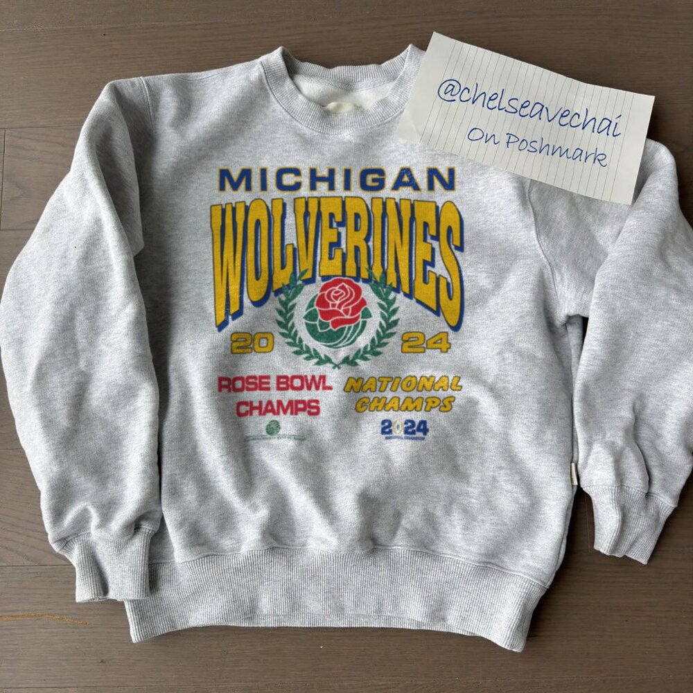 2024 University of Michigan Wolverines Rose Bowl National Champs Football Shirt